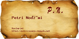 Petri Noémi névjegykártya